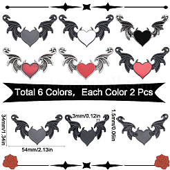 12 pendentif en alliage émaillé de 6 styles&nbsp;FIND-SC0006-48