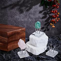 Quadratische Acryl-Ausstellungsständer für Rohsteinmineralien&nbsp;ODIS-WH0028-97