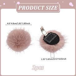 Clips para hebillas de zapatos de pelo de visón&nbsp;FIND-WH0148-466C