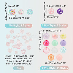 17 Stil gemischte Stil Acryl- und Harzperlen-Sets&nbsp;OACR-PH0004-03