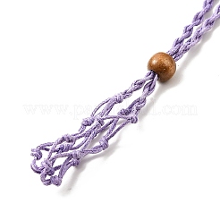Cordon de cire tressé pochette en macramé fabrication de collier&nbsp;NJEW-J007-04