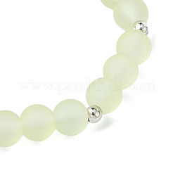 Perle di vetro trasparenti e smerigliate elastiche&nbsp;BJEW-JB11494-02