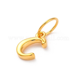 925 breloque lettre en argent sterling avec anneaux de jonction&nbsp;LS-STER-R008-01G-C