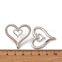Orecchini a bottone a cuore in ottone&nbsp;EJEW-H165-08P