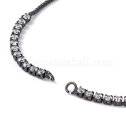 Herstellung von Tennis-Slider-Armbändern aus Messing mit Strassen&nbsp;KK-E068-VD015-4