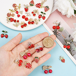 40 pendentif en alliage fraise et cerise&nbsp;FIND-SC0019-91