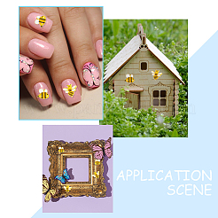 220 Stück 2 Stile Bienen Harz Nail Art Cabochons&nbsp;RESI-DR0001-06