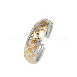 Anelli per polsini bicolore in acciaio inossidabile 304&nbsp;RJEW-S635-01GP-08