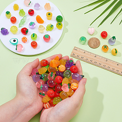 Undurchsichtige und transparente Cabochons aus Harz&nbsp;RESI-WH0038-68