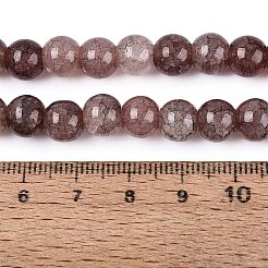 Perles de verre craquelé cuites au four&nbsp;GLAA-Q106-03A-17