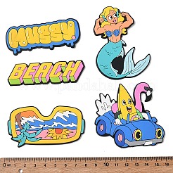 Strandmotiv-Cabochons aus PVC-Kunststoff&nbsp;PL-CBABCB6-06