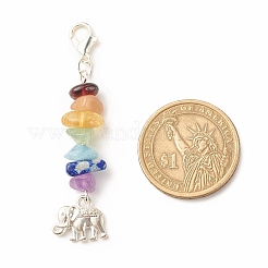 Chakra-Thema natürliche Edelstein-Anhänger-Dekorationen&nbsp;X1-HJEW-JM00645-04