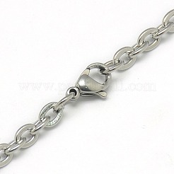 Colliers unisexes tendance en acier inoxydable 201 résistants au ternissement&nbsp;NJEW-L043-18P