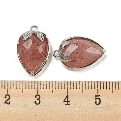 Anhänger aus natürlichem Erdbeerquarz mit Facettenschliff&nbsp;G-M431-06P-06