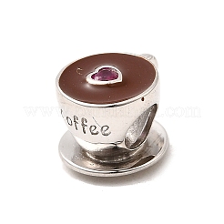 925 libra esterlina de plata del esmalte abalorios europeos&nbsp;STER-Z013-07P-08