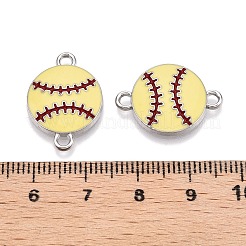 Gestellbeschichtung Legierung Emaille Sport Ball Verbindungsstück Charms&nbsp;ENAM-N056-345P