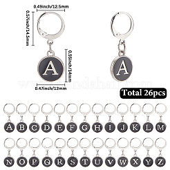26 Stück Legierungs-Emaille-Anhänger-Maschenmarkierungen mit Verriegelung&nbsp;HJEW-SC00136