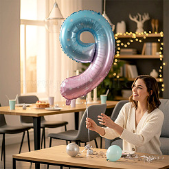 Ballons aus Aluminiumfolie mit Farbverlauf Nr. 9&nbsp;AJEW-TADJ0001-23J