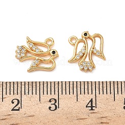 Ciondoli in ottone zirconi chiari micro pavé&nbsp;KK-B160-12G