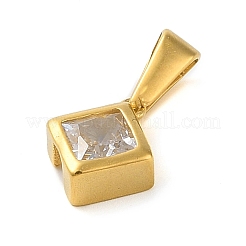 Pendentifs en acier inoxydable 304 micro pavés de zircones cubiques transparentes&nbsp;STAS-R229-23G