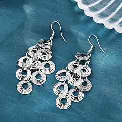 Boucles d'oreilles avec pendentif en laiton&nbsp;EJEW-B157-02D-P