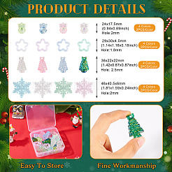 Kits de accesorios para colgantes y eslabones acrílicos navideños DIY&nbsp;DIY-TA0011-24