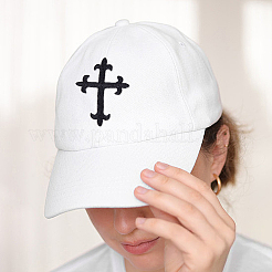 Kreuz-Fleury-Polyester-Stickerei-Aufnäher zum Aufbügeln&nbsp;PATC-WH0005-44A