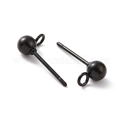 Ohrstecker-Beschläge aus 304er Edelstahl mit Kugeln&nbsp;STAS-G099-09B