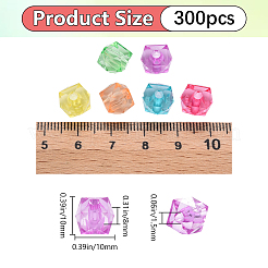 300 Stück transparente Acrylperlen&nbsp;ACRP-PA0001-01C