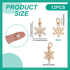 12pcs crémaillère en laiton micro pave breloques en zircone cubique&nbsp;KK-UN0005-49
