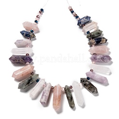 Natürlicher Amethyst & Rosenquarz & Quarzkristall & Blue Spot Jaspis & Lepidolith & Labradorit Perlenstränge&nbsp;G-H247-06A