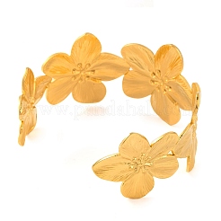Bracelets manchettes ouverts en acier inoxydable 304 pour femmes&nbsp;BJEW-G711-01D-G