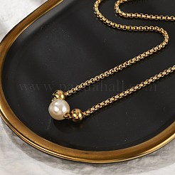 304 Edelstahl-Boxkettenhalsketten für Damen&nbsp;NJEW-Z055-04G