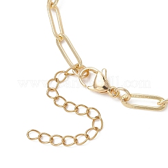 Armbandherstellung mit runder weißer Muschelperle und Büroklammerkette aus Messing&nbsp;AJEW-JB01426