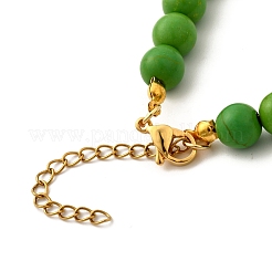 2 collana con perline rotonde in lega di smalto a foglia&nbsp;NJEW-JN05350