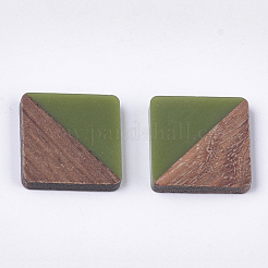 Cabujones de resina & madera&nbsp;X-RESI-S358-90C
