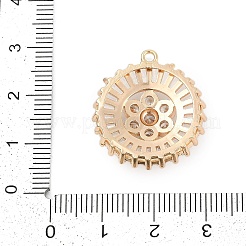 Zircone cubique micro pavée de laiton avec pendentifs en verre&nbsp;KK-Q026-15G