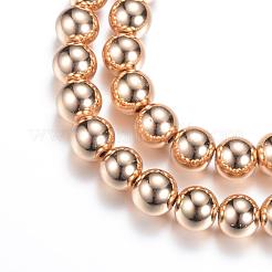 Chapelets de perles en hématite synthétique sans magnétique&nbsp;G-Q466-3mm-04