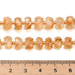 Stränge aus erhitzten natürlichen Citrinperlen&nbsp;G-L634-E02-01