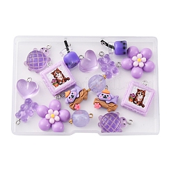 16pcs 8 Arten undurchsichtige Harzanhänger&nbsp;RESI-FP0001-30