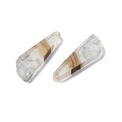 Grands pendentifs en résine transparente et bois de noyer&nbsp;RESI-M027-07H