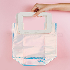Sac cadeau en pvc avec poignée imprimé au laser&nbsp;ABAG-WH0100-06