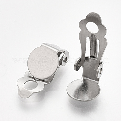 Anlaufgeschützte Ohrclips aus Edelstahl 304&nbsp;STAS-T045-33A-P