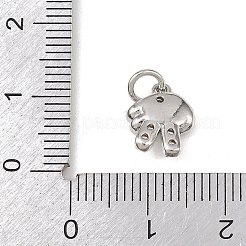Pendenti in zirconi cubici trasparenti in micro pavè di ottone&nbsp;KK-P339-19P