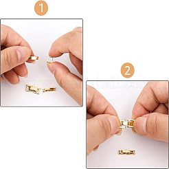 20 ensemble de 2 fermoirs de bracelet de montre en laiton écologiques&nbsp;KK-FH0004-01