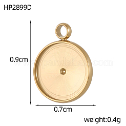 Cabochon-Fassungen für Anhänger aus Edelstahl 304&nbsp;STAS-OY008-78G