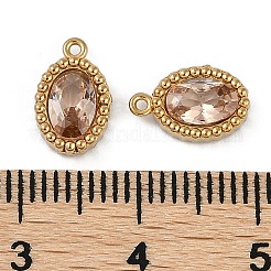 Breloques en acier inoxydable 304 avec placage ionique (IP) et micro-pavé de zircones cubiques&nbsp;STAS-K256-19G-02