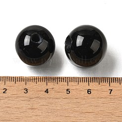 (vendita di liquidazione difettosa: bordo del foro danneggiato) perline di onice nero naturale (tinte e riscaldate).&nbsp;LS-G-XCP0001-22