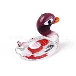 Decoraciones de exhibición de patos de lampwork hechas a mano&nbsp;LAMP-T025-14M