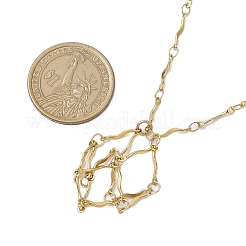 304 Edelstahl gewellte Stangengliederkette Makramee Beutel Halskette machen&nbsp;NJEW-JN05061-01